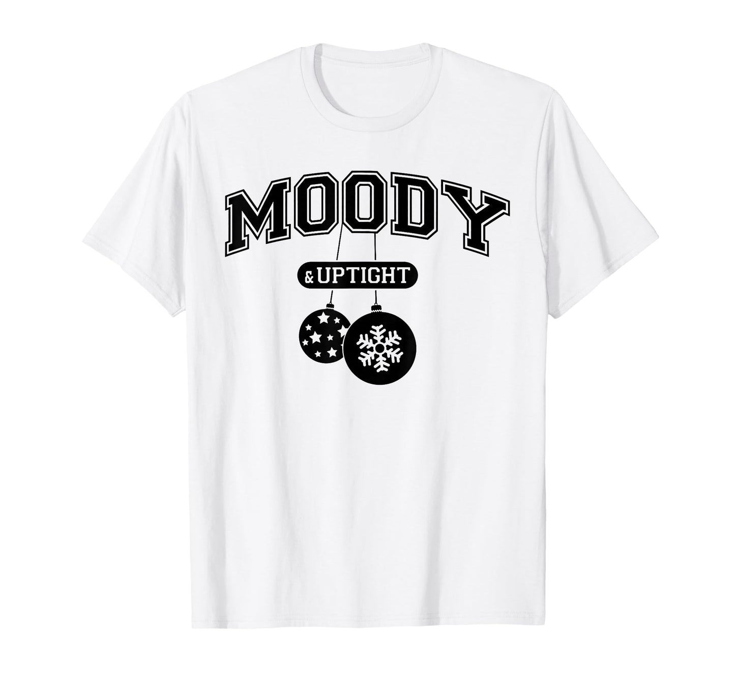 Moody and Uptight Merry and Xmas Bright Matching Couple T-Shirt