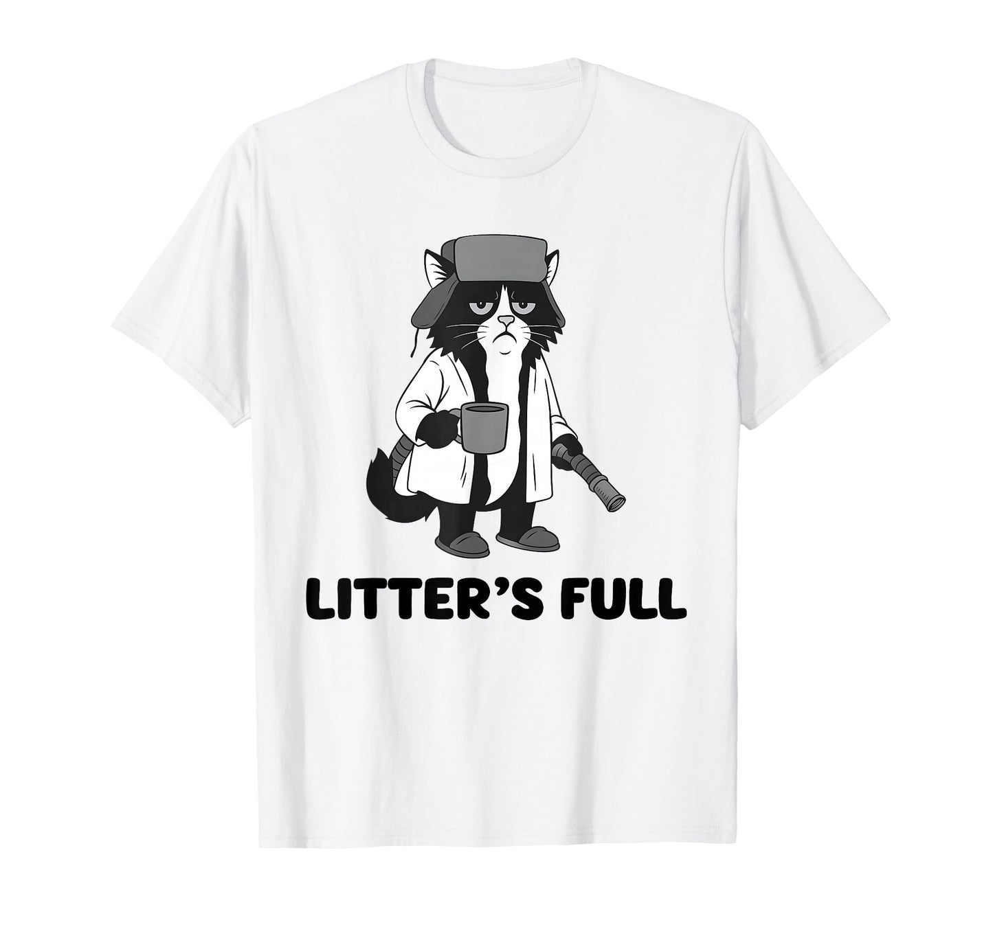 Litter’s Full Funny Cat Christmas Humor Quote T-Shirt