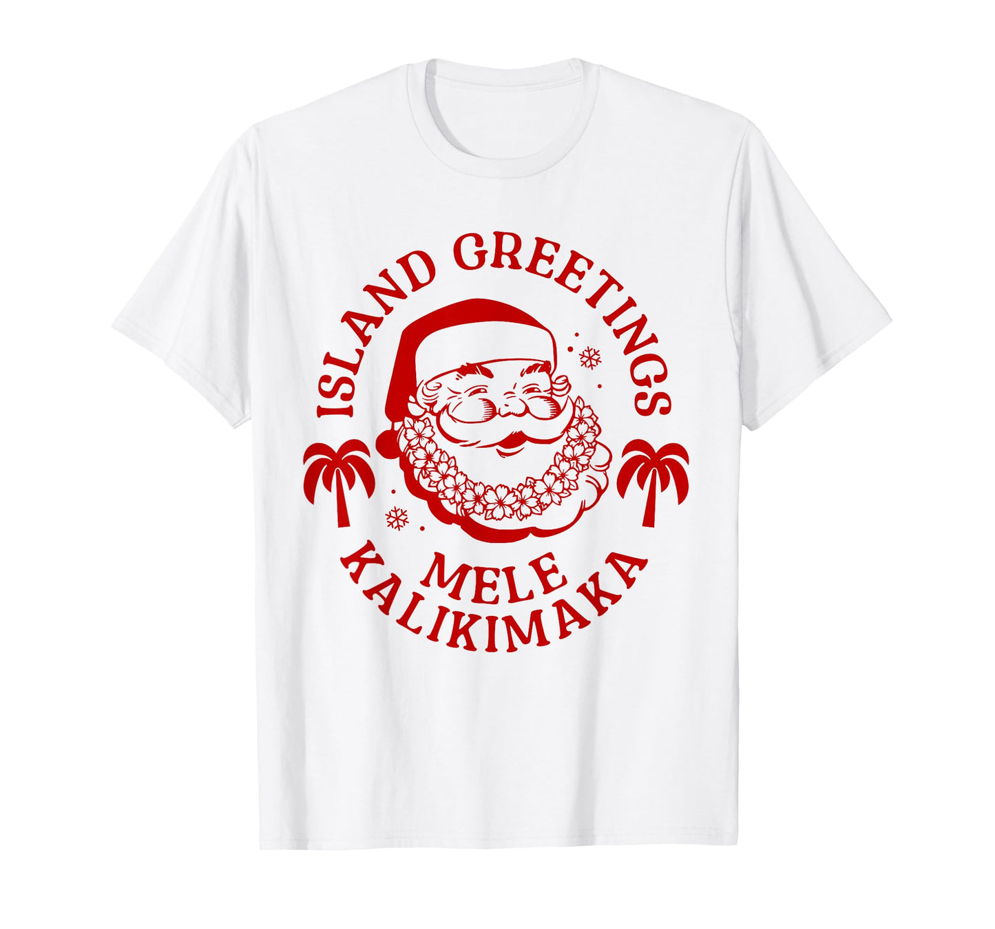 Mele Kalikimaka Vintage Santa Family Hawaiian Christmas T-Shirt