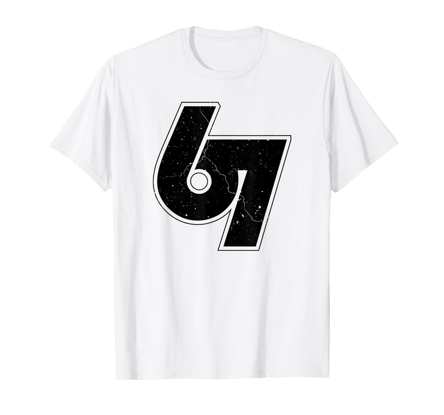 Vintage 6 7 Meme Six Seven Logo Namaste Funny Halloween T-Shirt