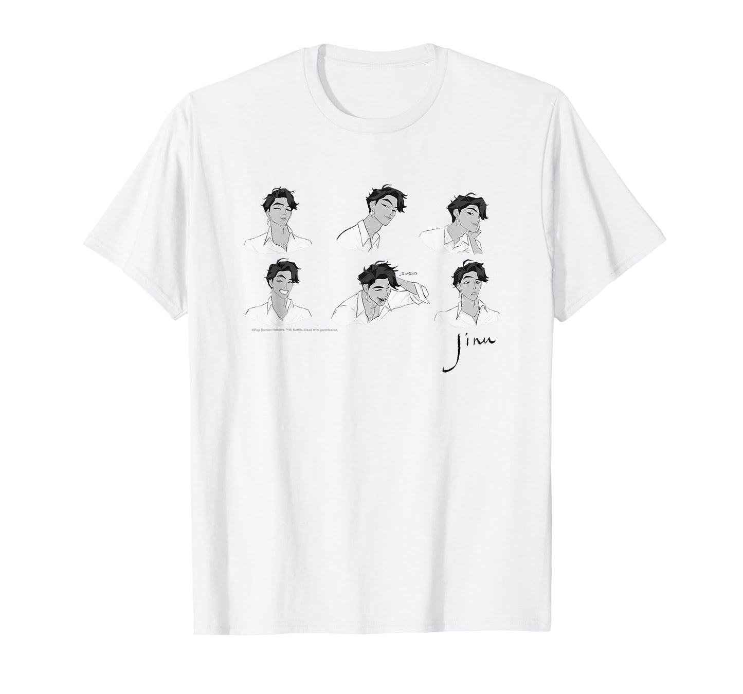 Kpop Demon Hunters Halloween Jinu Expressions Display T-Shirt