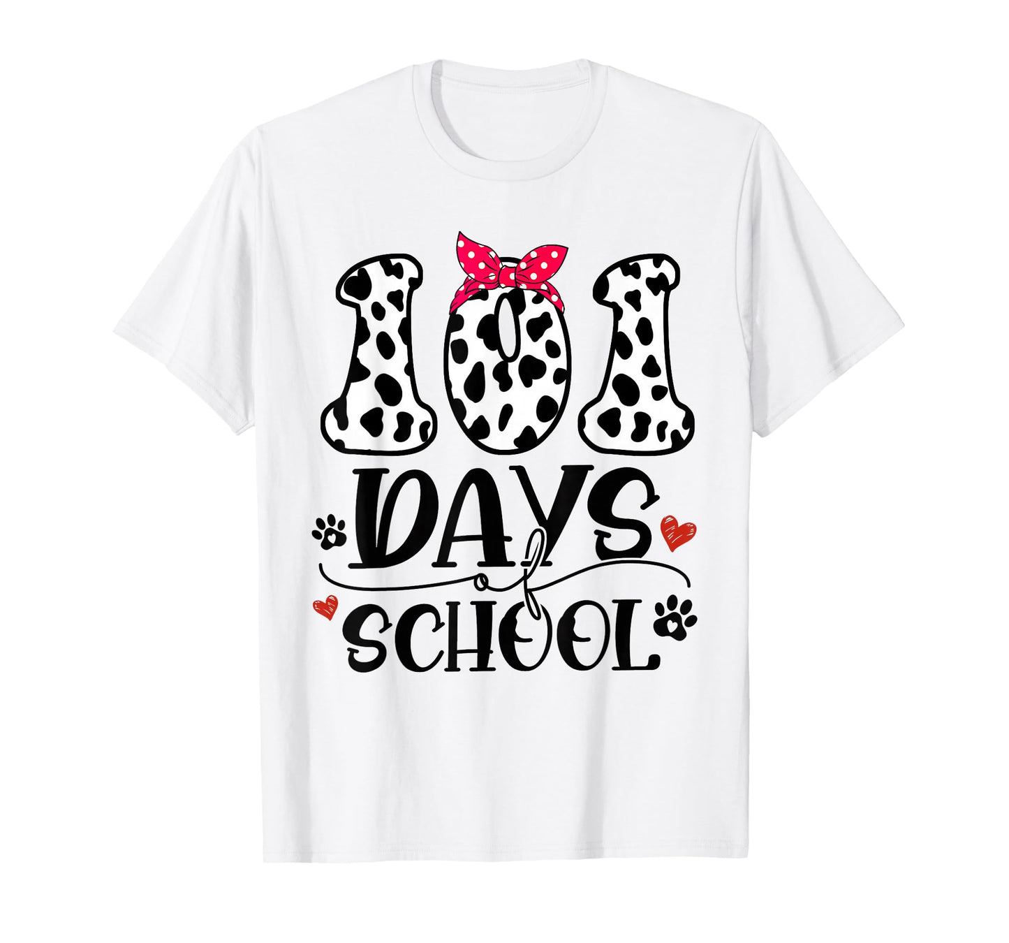 Cute Dog Happy 101 Days School Teacher Student 100 Days T-Shirt