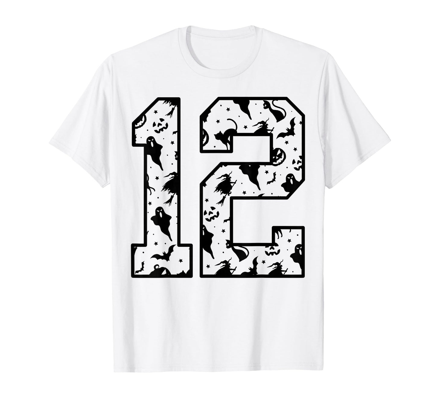 Orange and Black #12 Cute Halloween Pattern Number 12 T-Shirt