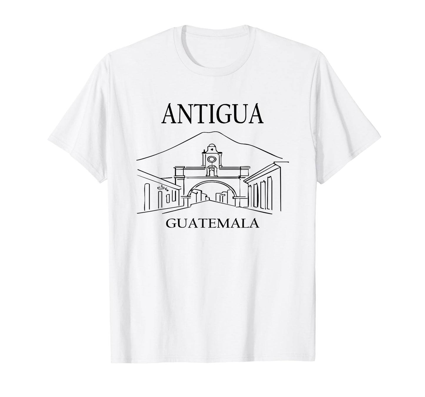 Antigua Guatemala Minimalist City Skyline Travel Souvenir T-Shirt