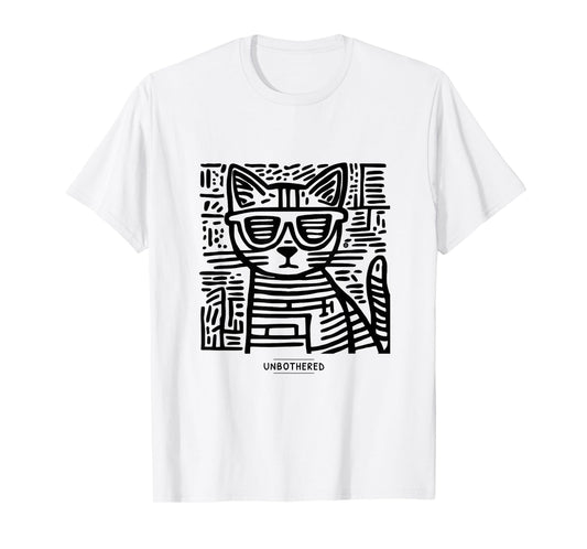 Unbothered Cat Meme Dry Humor Introvert T-Shirt