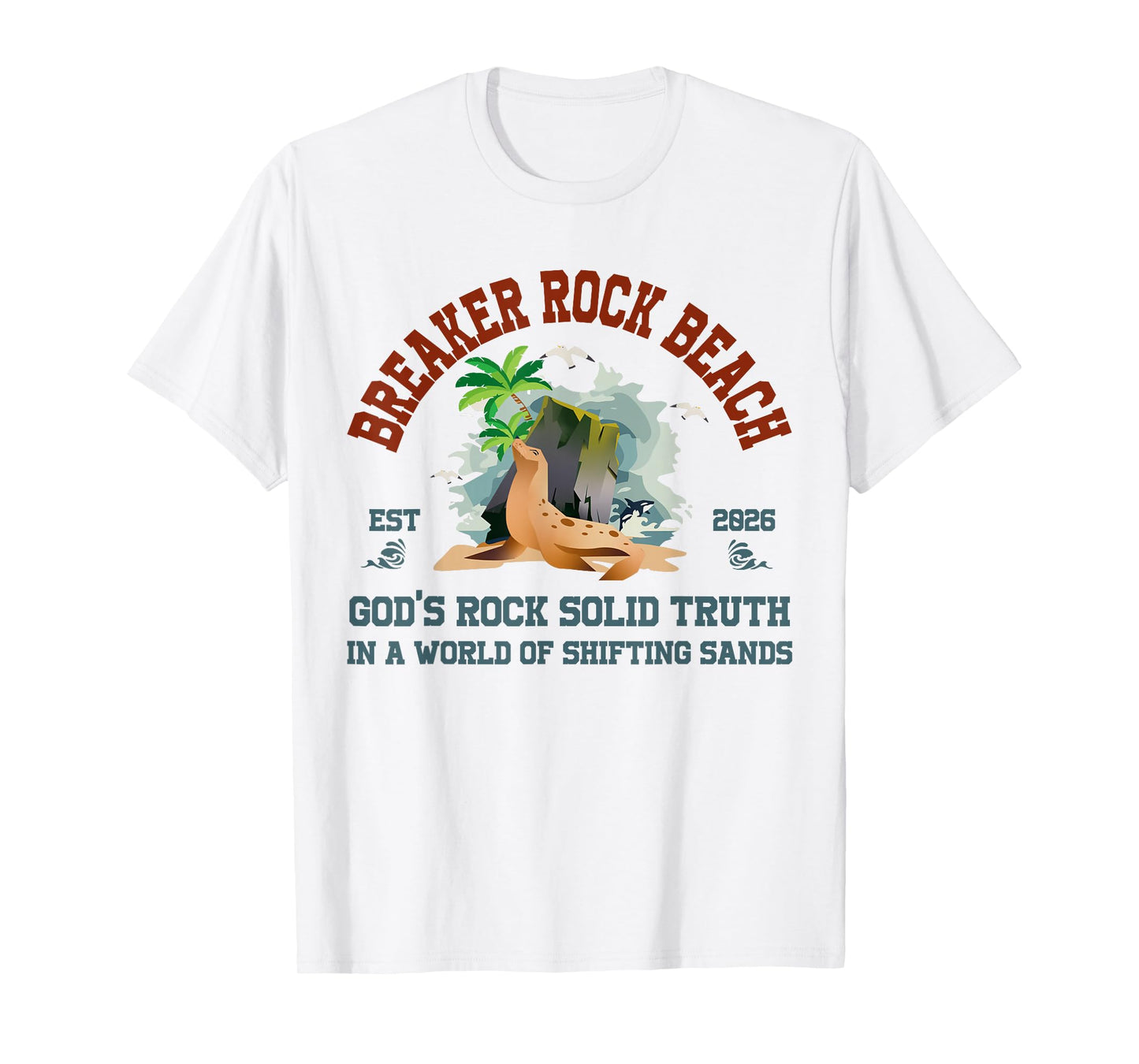 Breaker Rock Beach Christian God's Rock-Solid Truth VBS 2026 T-Shirt
