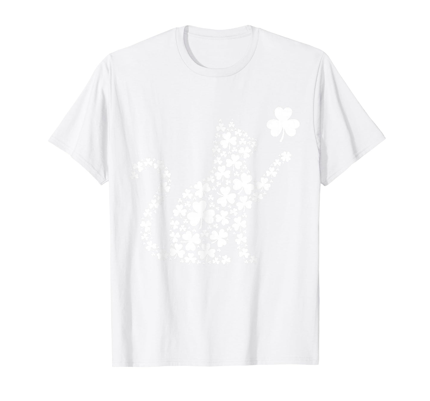 Shamrock Cat St Patricks Day Saint Pattys Girls Women T-Shirt