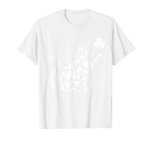 Shamrock Cat St Patricks Day Saint Pattys Girls Women T-Shirt