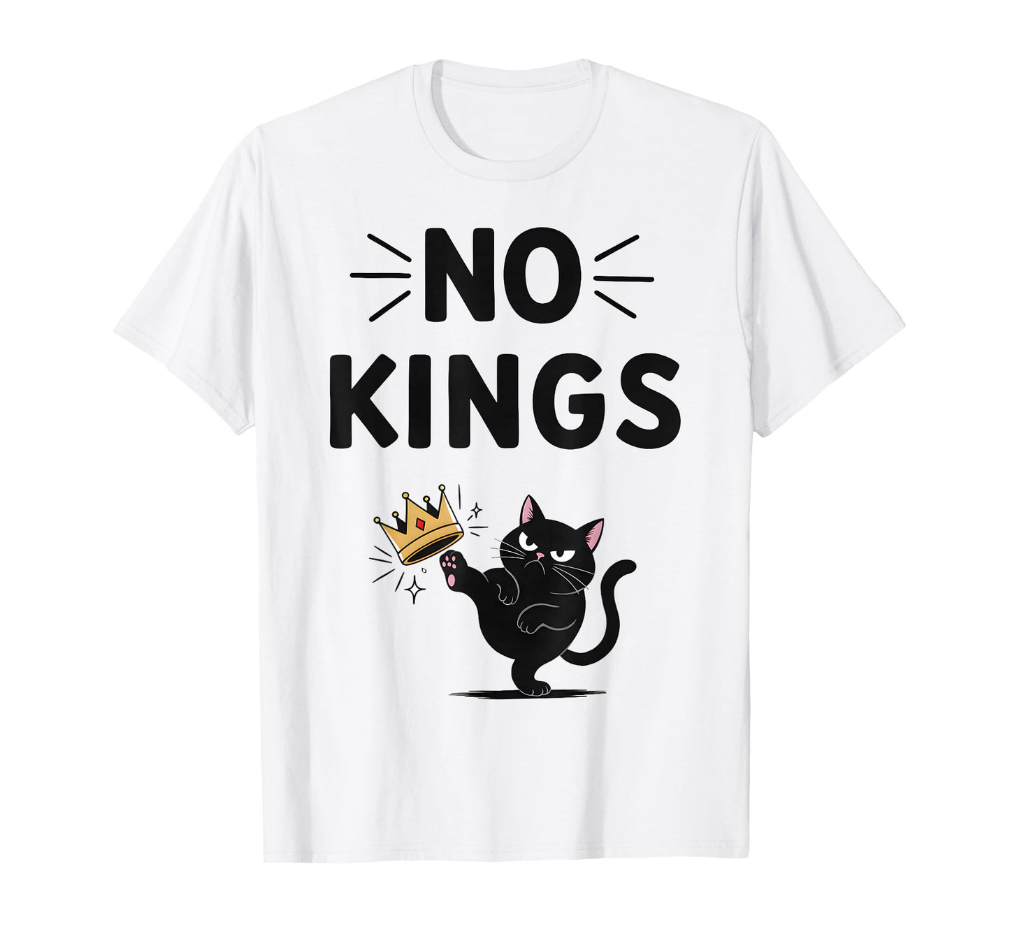 Black Cat No Kings Shirt Men Women No Kings T-Shirt