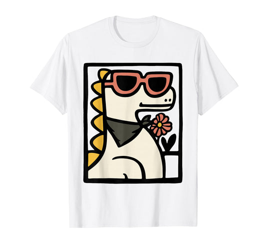 Mama Saurus Dinosaur Art – Cute Dino Mom with Sunglasses T-Shirt