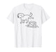 Dog Ice Funny Dog Humor Line Art T-Shirt