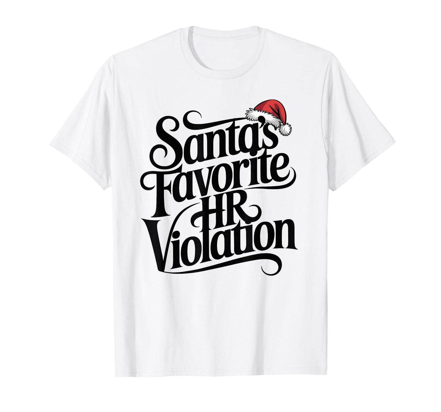 Vintage Sarcastic Retro HR Violation Christmas Office Ironic T-Shirt