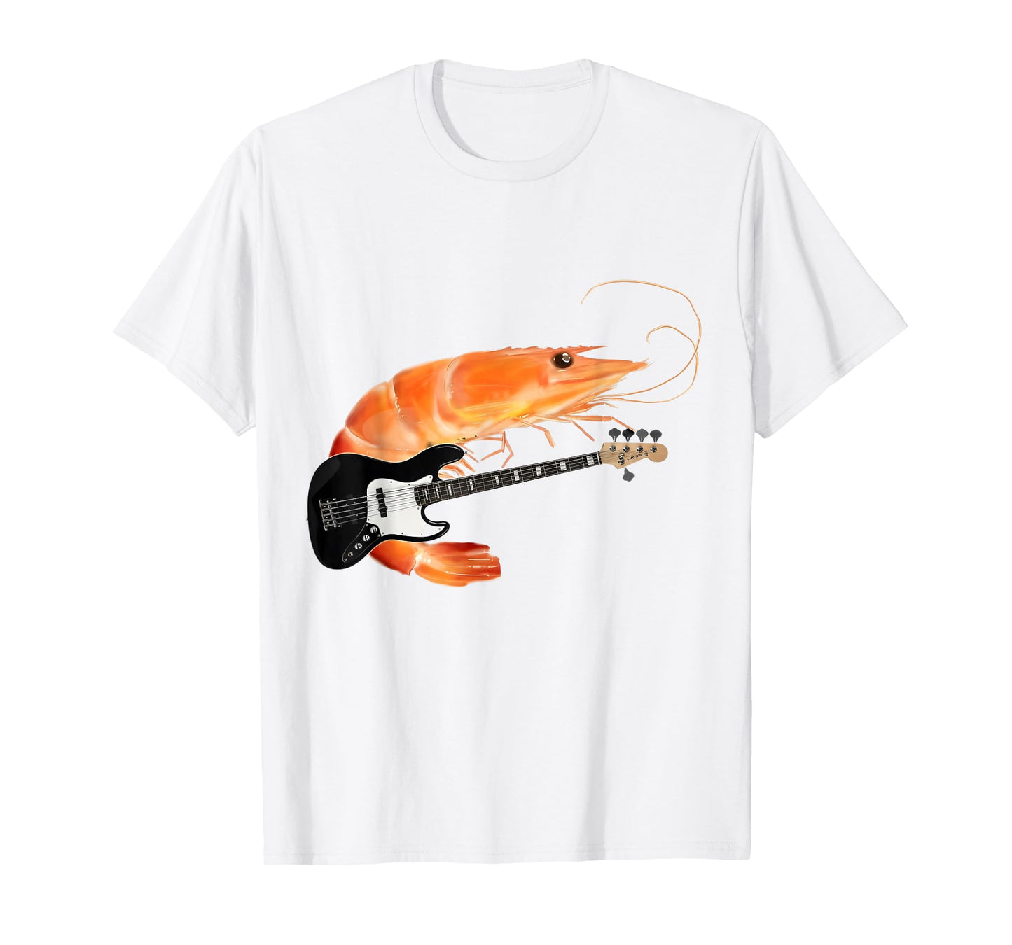 Funny Shrimp Playing Guitar Meme Music Lover Gift Men Women T-Shirt