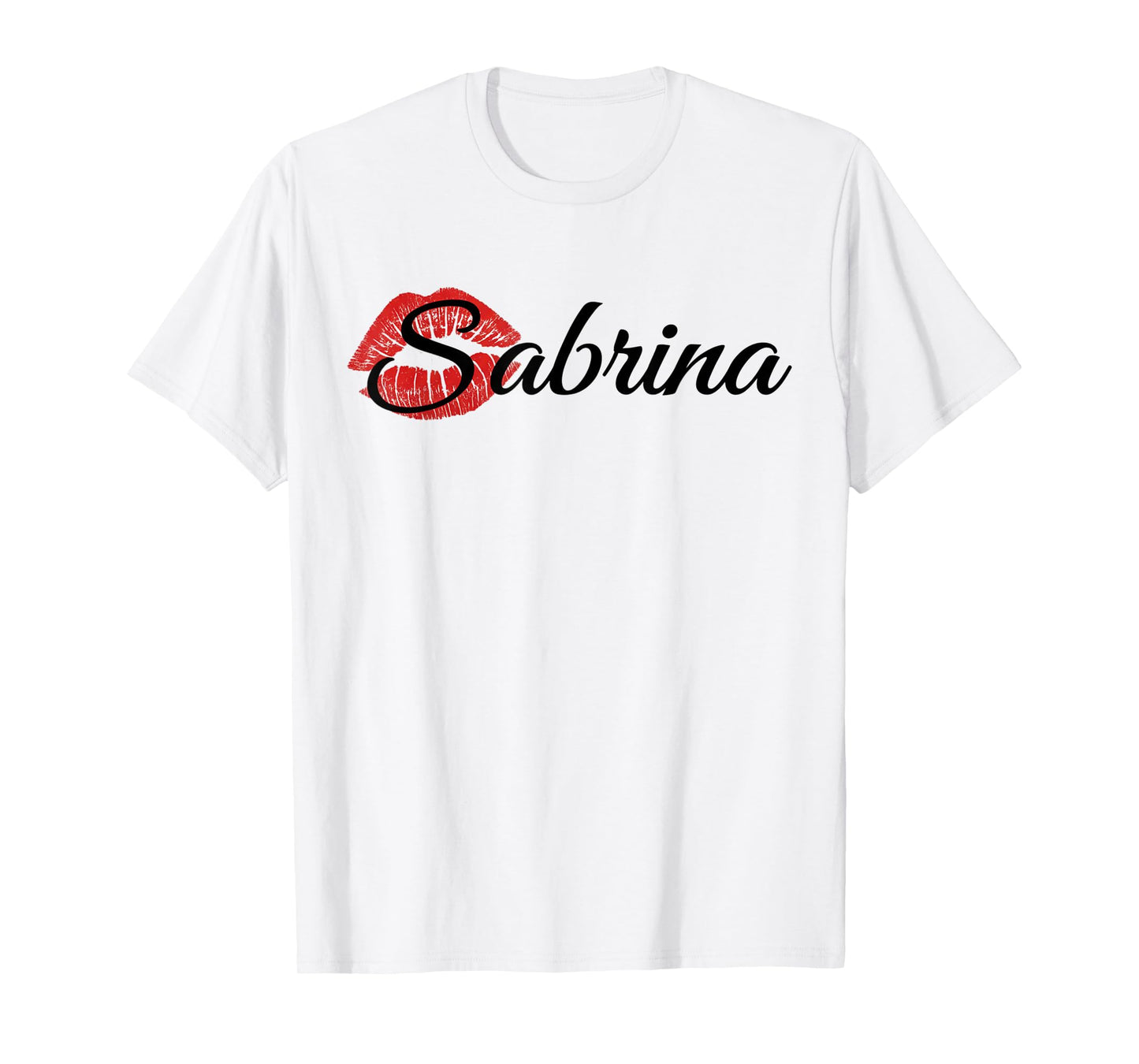 Sabrina Retro Lips Tee Bold Name Birthday T-Shirt