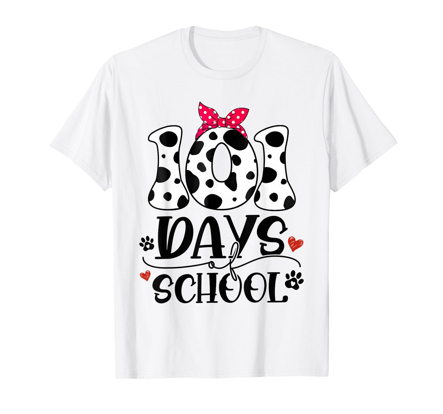 Cute Dog Happy 101 Days School 100 Days Student Teacher T-Shirt