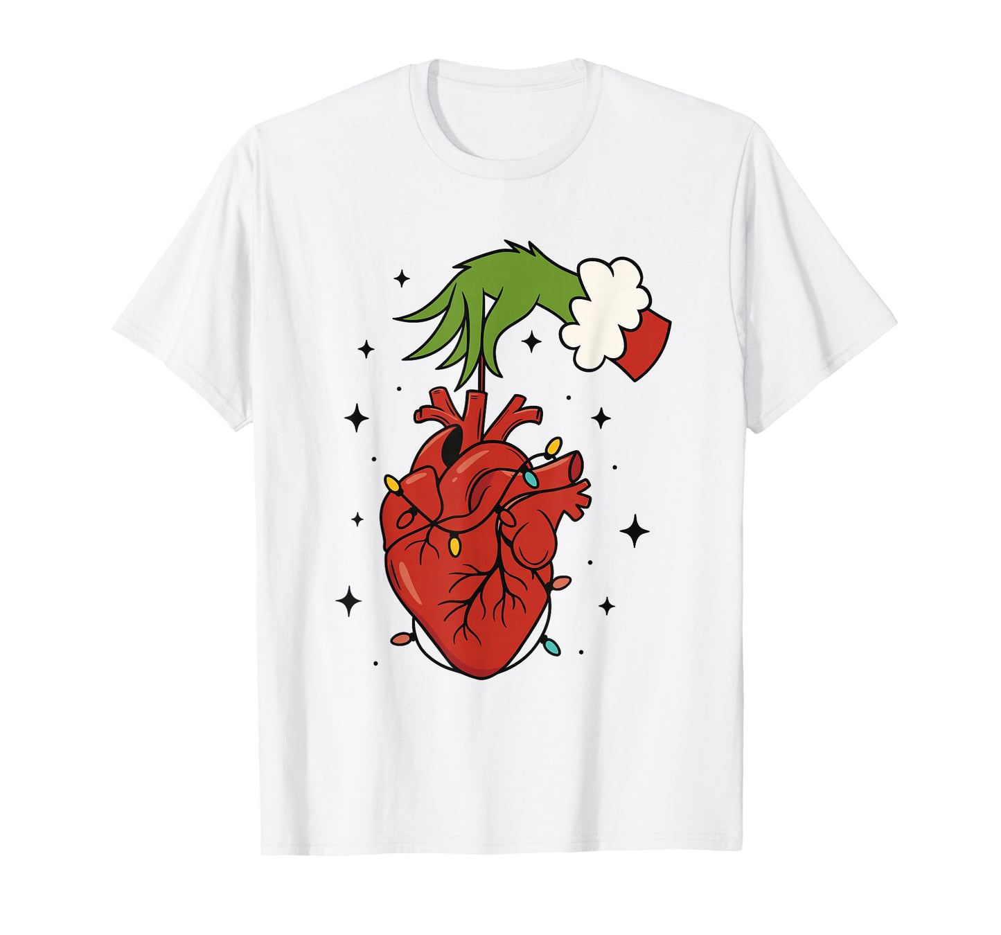 Cardiology Nurse Christmas, Cardiac Nurse Christmas Crew T-Shirt