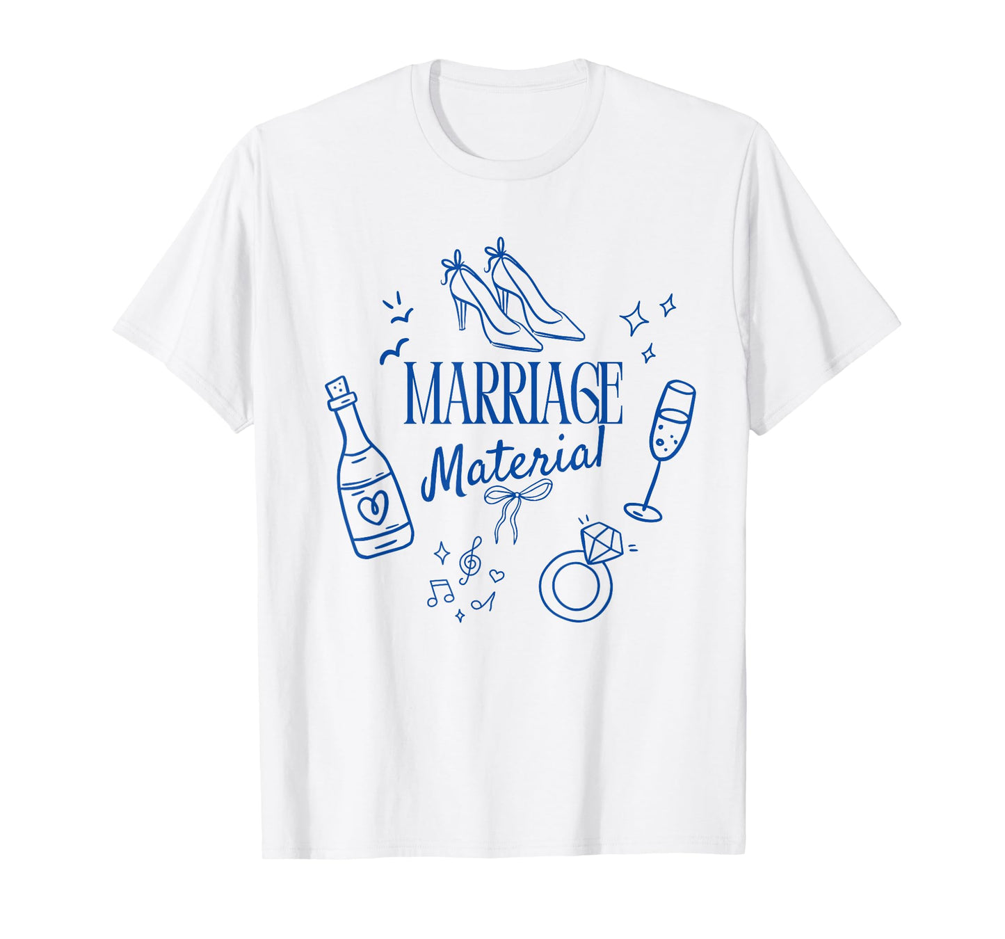 Marriage Material Engagement Bridal Shower Party Bride to be T-Shirt