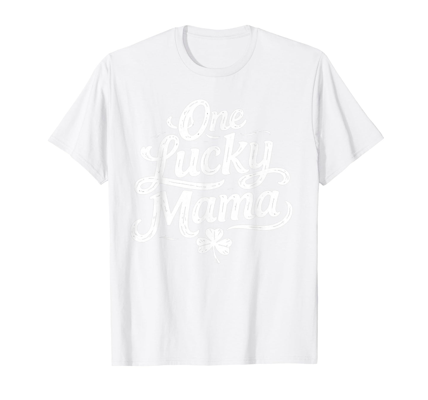 Retro St Patricks Day One Lucky Mama Shamrock T-Shirt