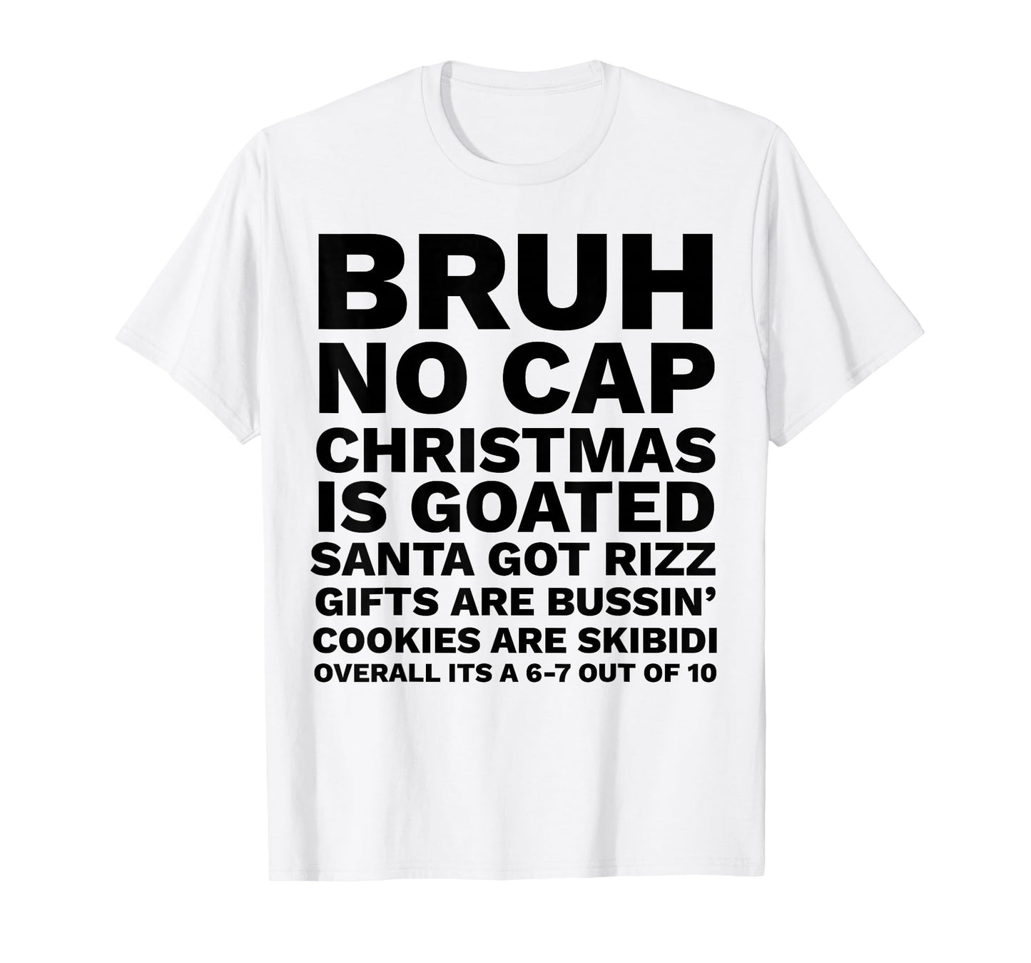 Funny Middle School Generation Alpha Gen A Slang Christmas T-Shirt