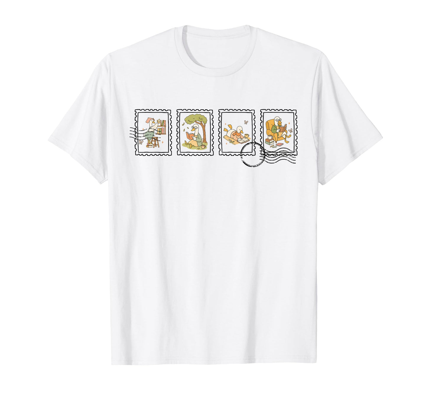 Reading Silly Goose Teacher Bookish Tee for Librarian Women T-Shirt