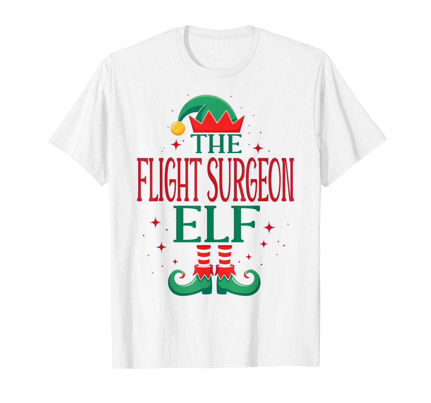 Funny Flight Surgeon Elf Christmas Holiday for Medical Staff T-Shirt