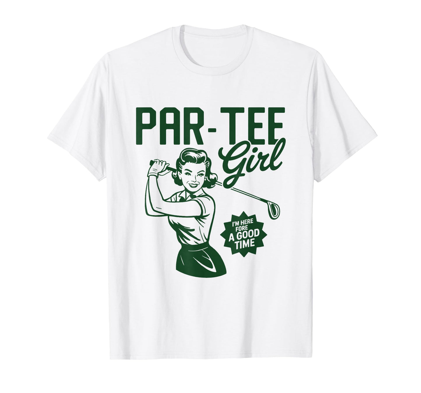 Par-Tee Girl Funny Retro Golf Party Vintage T-Shirt