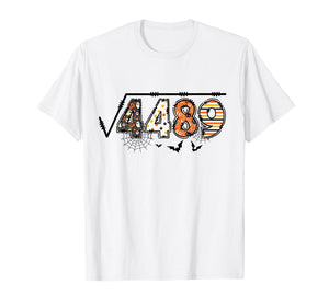 Square Root of 4489 Meme Funny 67 Halloween Math Teacher T-Shirt