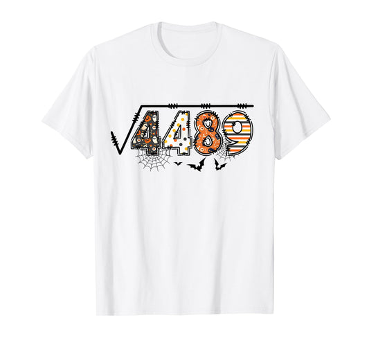 Square Root of 4489 Meme Funny 67 Halloween Math Teacher T-Shirt