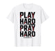 Play Hard Pray Hard Youth Boy Christian Baseball Jesus Gift T-Shirt
