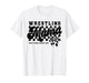 Groovy Wrestling Mama Wrestling Mom Coquette Bow Checkered T-Shirt