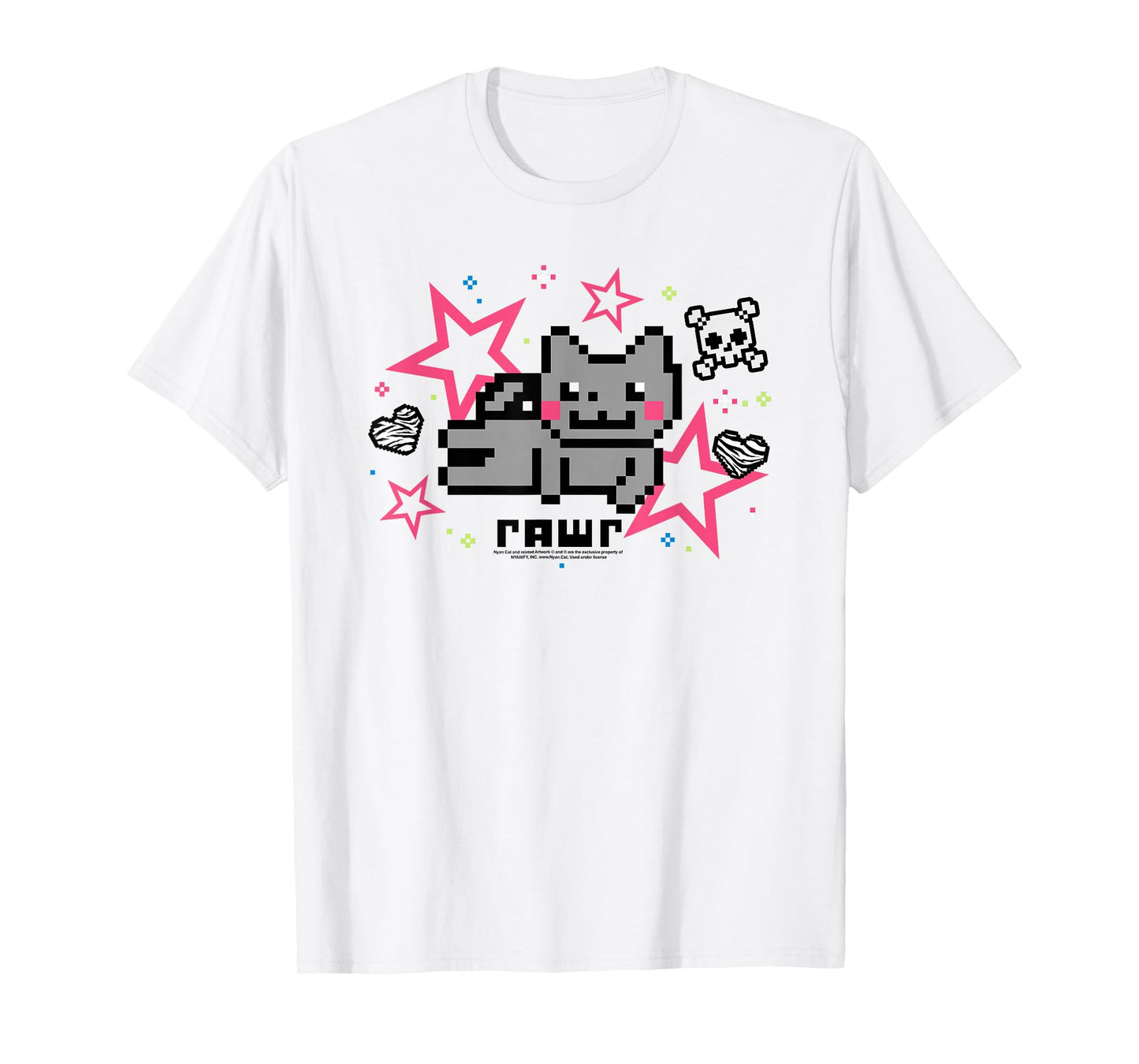 Nyan Cat Rawr Pink Scene Collage Internet Meme Funny Kitty T-Shirt