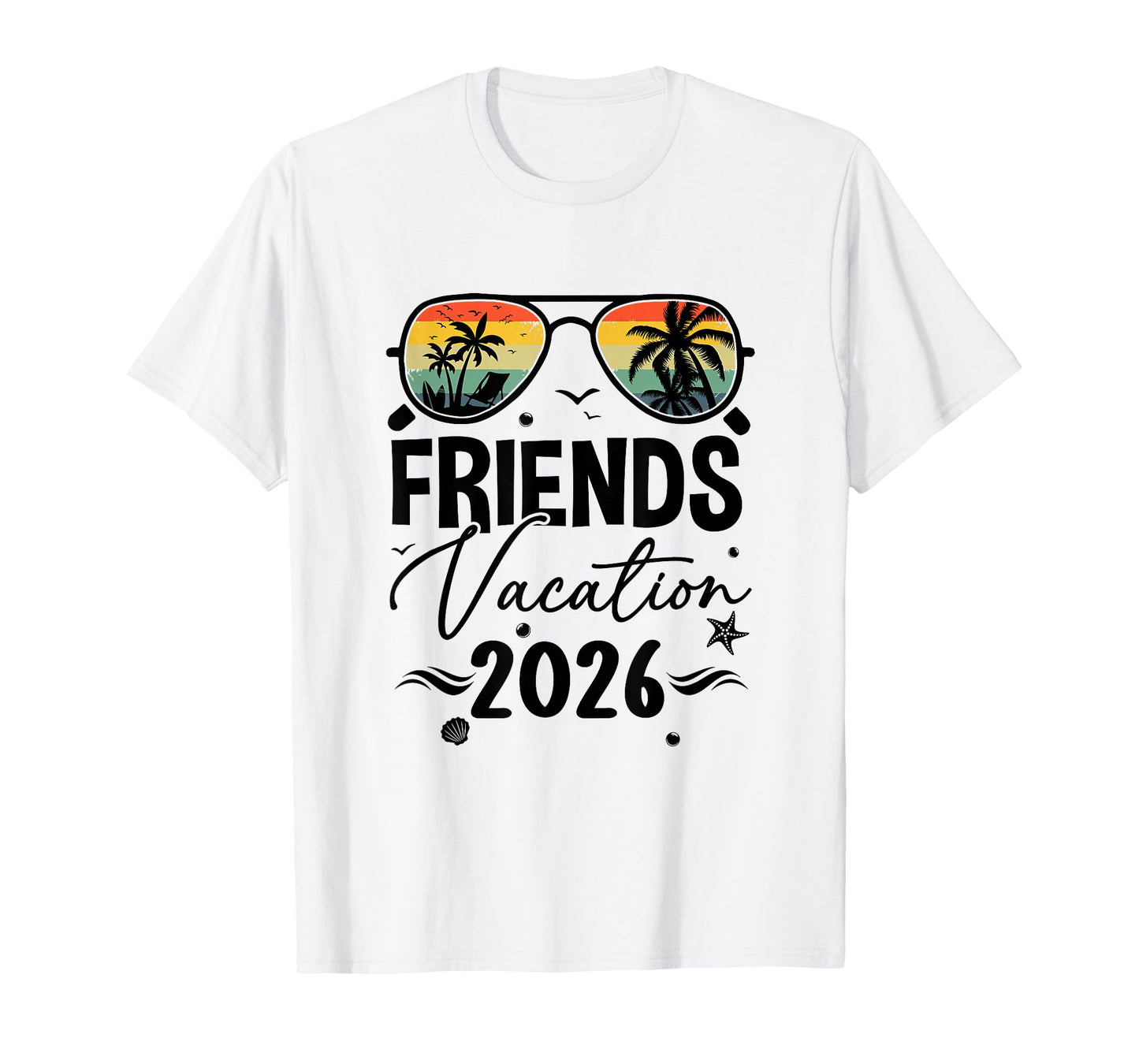 Friends Vacation 2026 Matching Memories Together Girls Trip T-Shirt