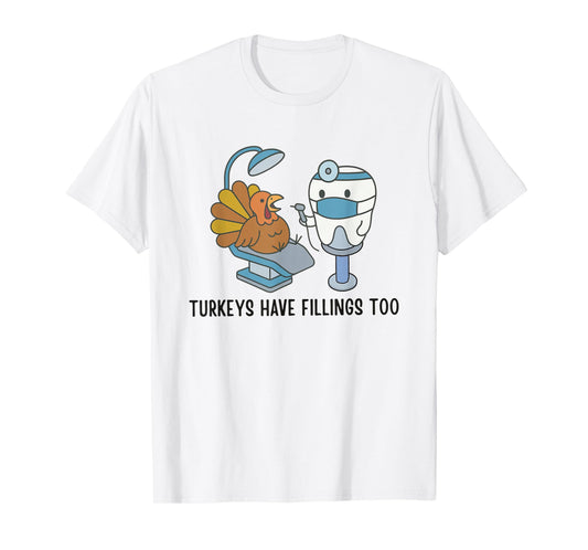 Women Dental Thanksgiving Turkey Fall Autumn Hygienist T-Shirt