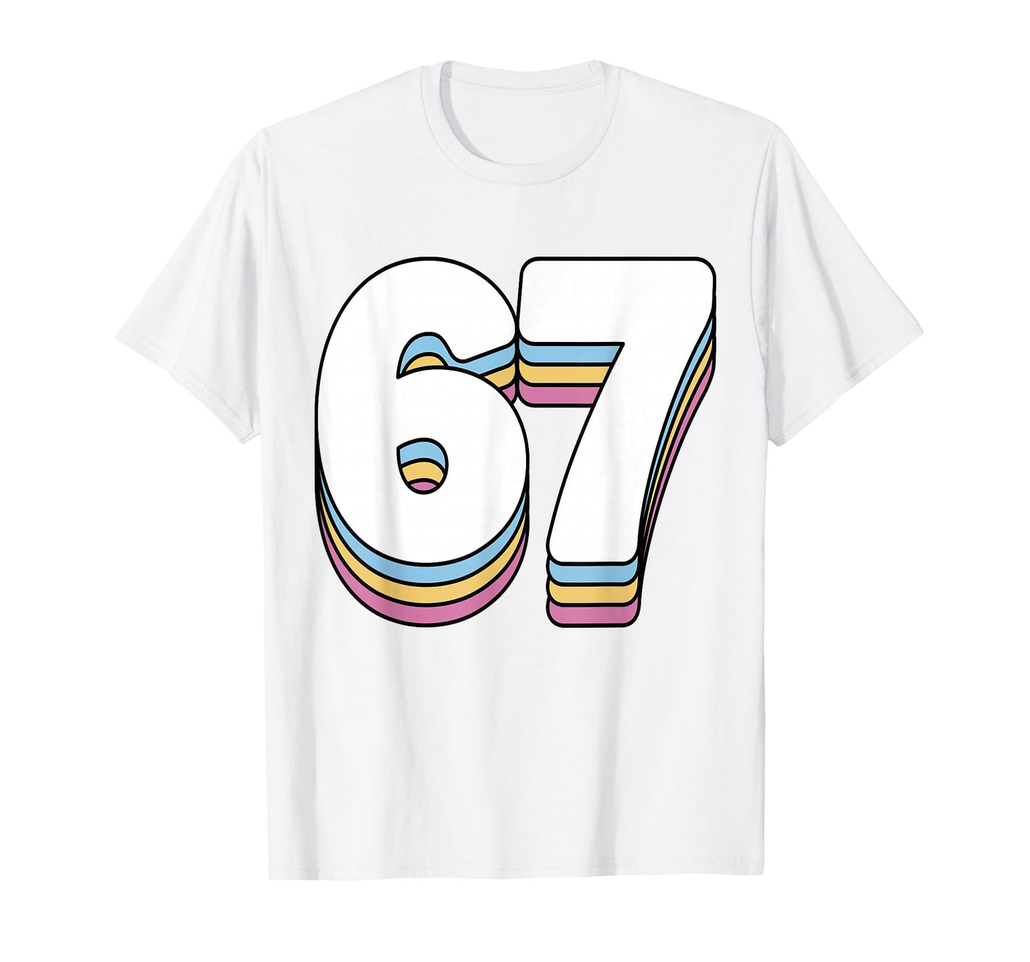 Funny 6 7 Meme Six Seven Gen Alpha Slang 67 T-Shirt