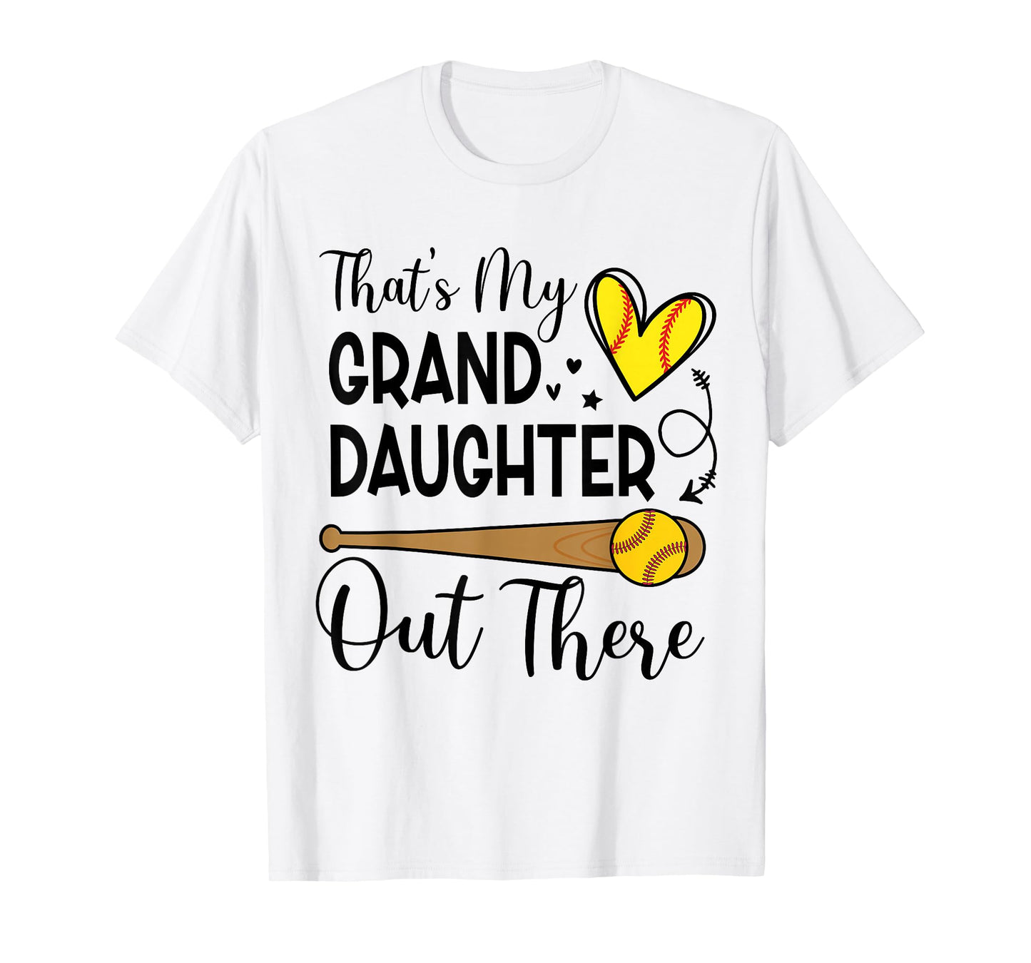 That's My Granddaughter Out There Softball Grandma Grandpa T-Shirt