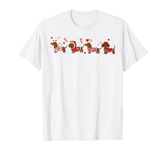 Dachshund Valentines Wiener Dog Love Tee Dog Mom Humor Tee T-Shirt
