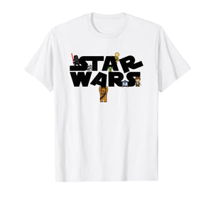 Star Wars A New Hope Cute Character Logo T-Shirt
