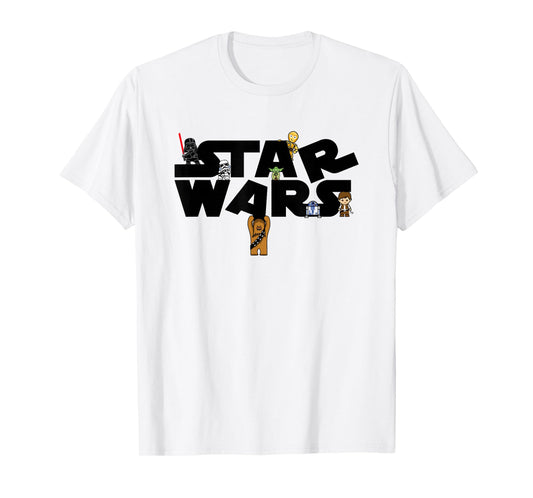 Star Wars A New Hope Cute Character Logo T-Shirt