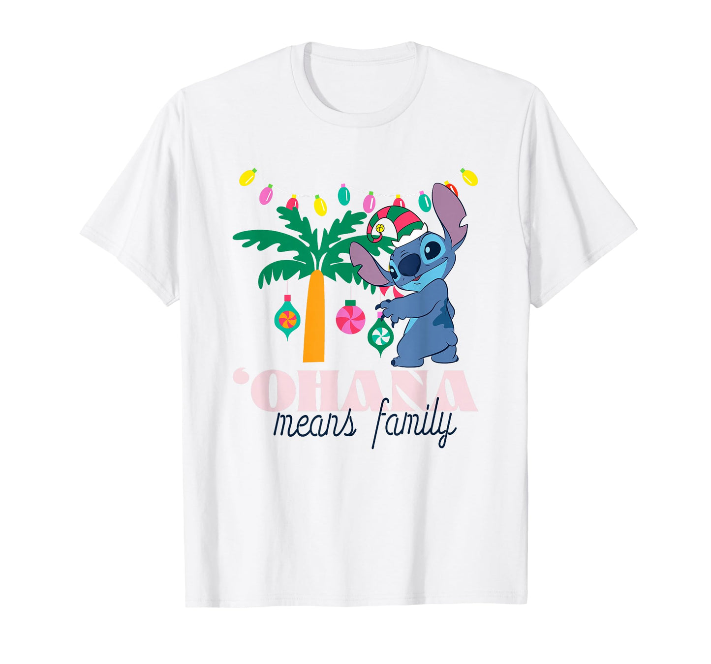 Disney Lilo & Stitch Christmas 'Ohana Means Family T-Shirt