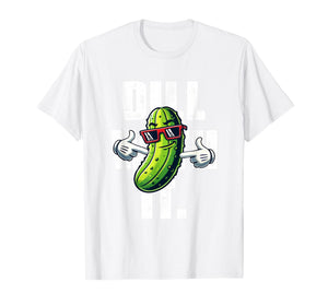Dill with It Funny Pickle Joke Vegetarian Pun Pickle Lover T-Shirt