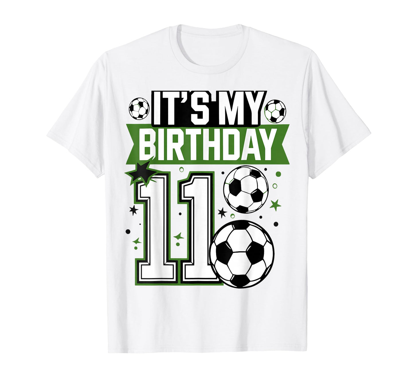 Birthday Boy Tees 11 Soccer Its My 11th Birthday Boys Soccer T-Shirt