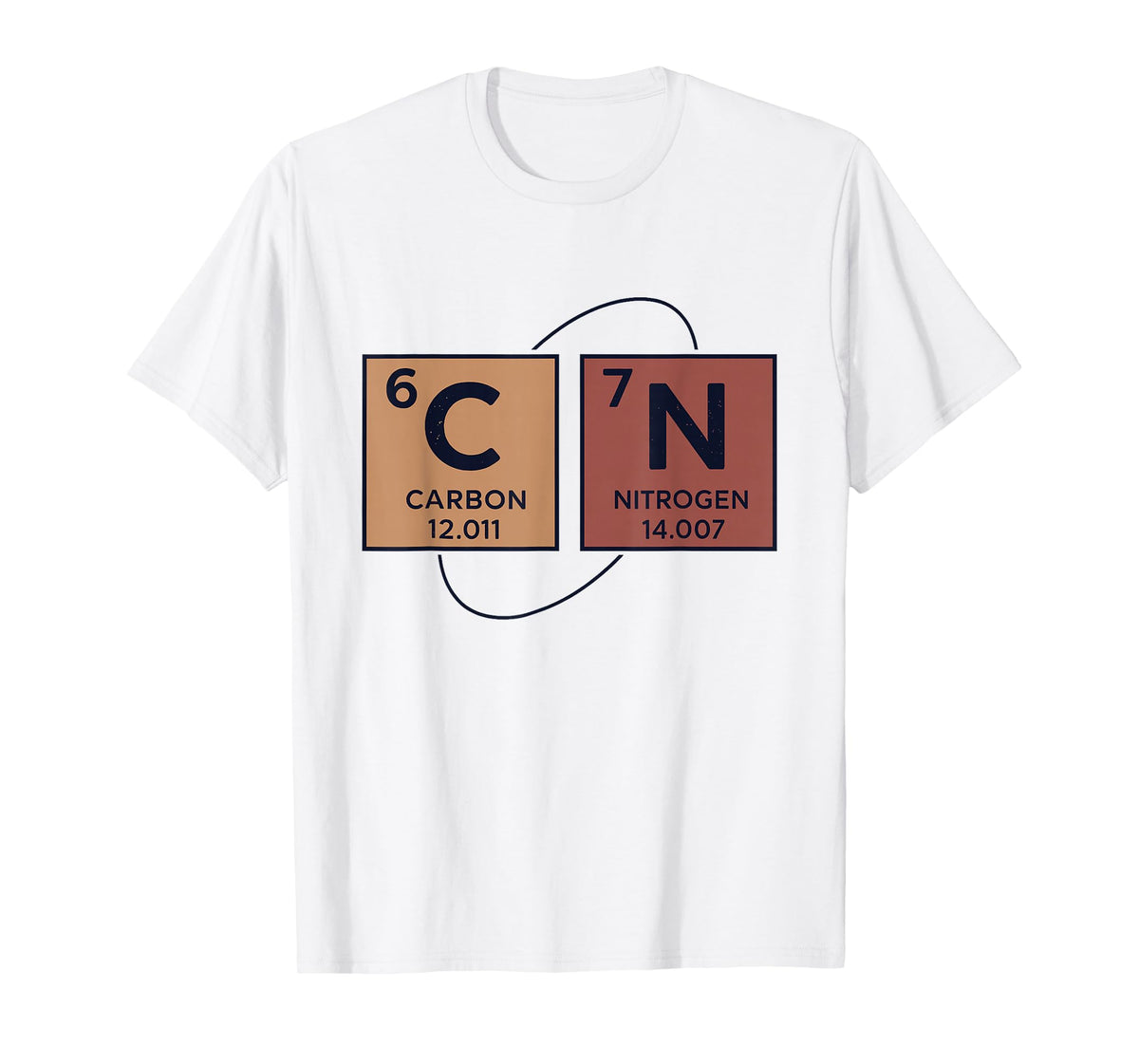 Retro Funny 6 7 Carbon Nitrogen Periodic Six Seven Physics T-Shirt