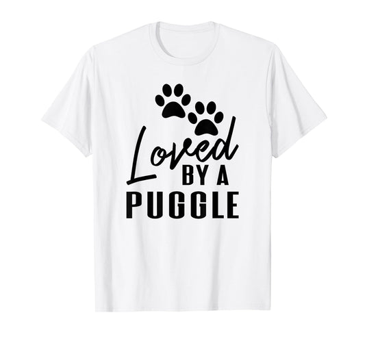 Loved by A Puggle Dog Mom or Dog Dad T-Shirt