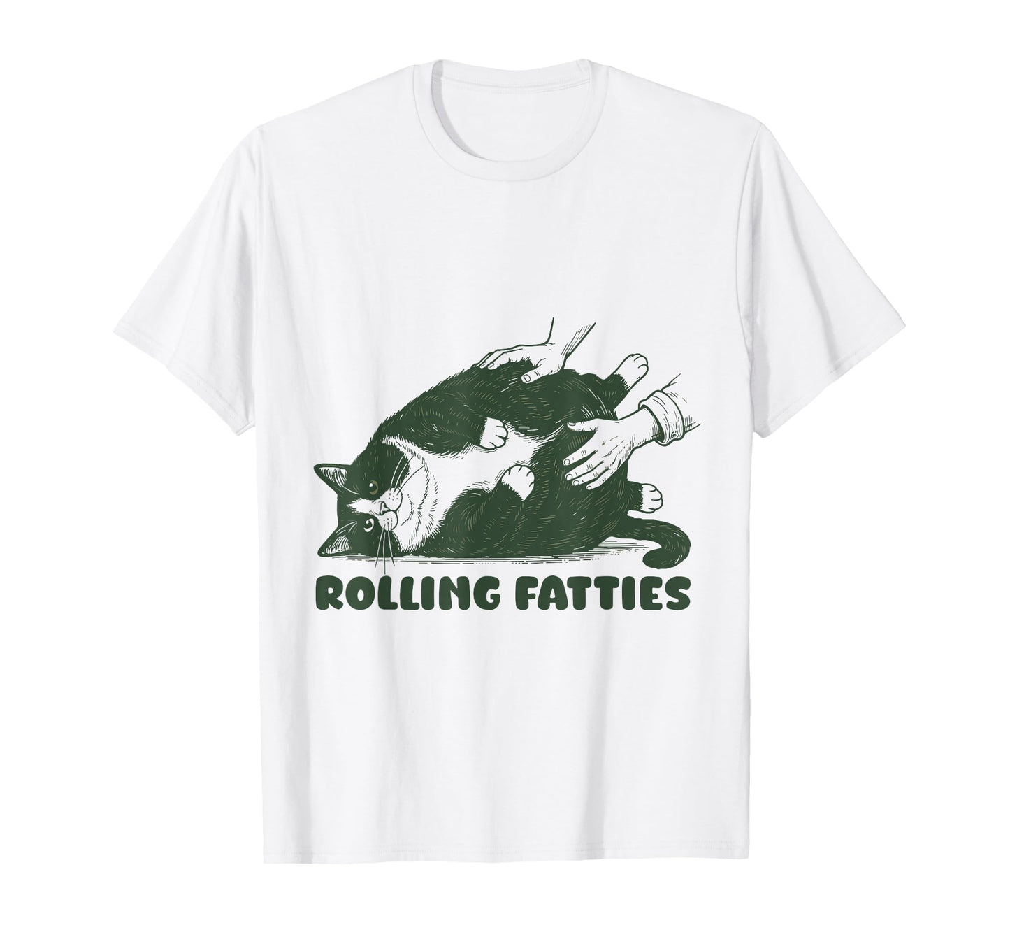Rolling Fatties Tuxedo Cat Funny Cute Tuxedo Lover T-Shirt