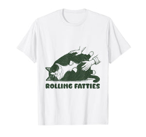 Rolling Fatties Tuxedo Cat Funny Cute Tuxedo Lover T-Shirt