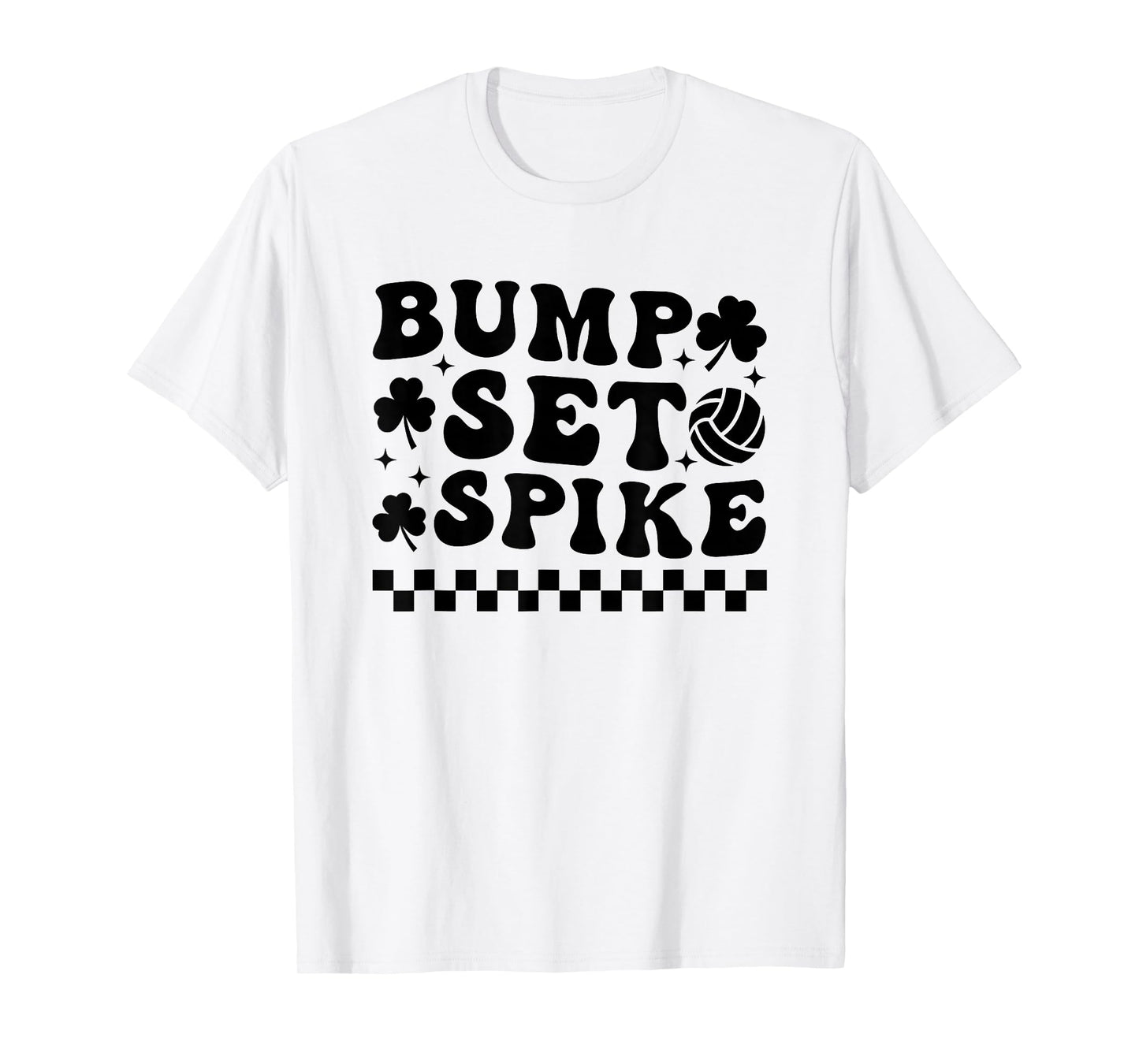 Volleyball St. Patrick's Day Retro Irish Shamrock Sports Cut T-Shirt