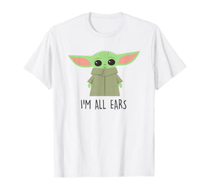 Star Wars The Mandalorian Grogu I'm All Ears Cute T-Shirt