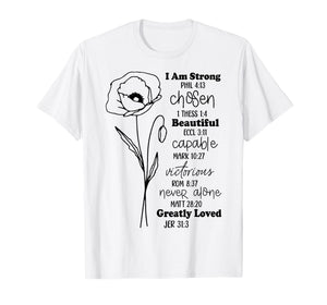 Chosen Wanted Cherished Christian Men Women Father Mother T-Shirt