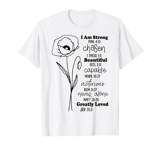 Chosen Wanted Cherished Christian Men Women Father Mother T-Shirt