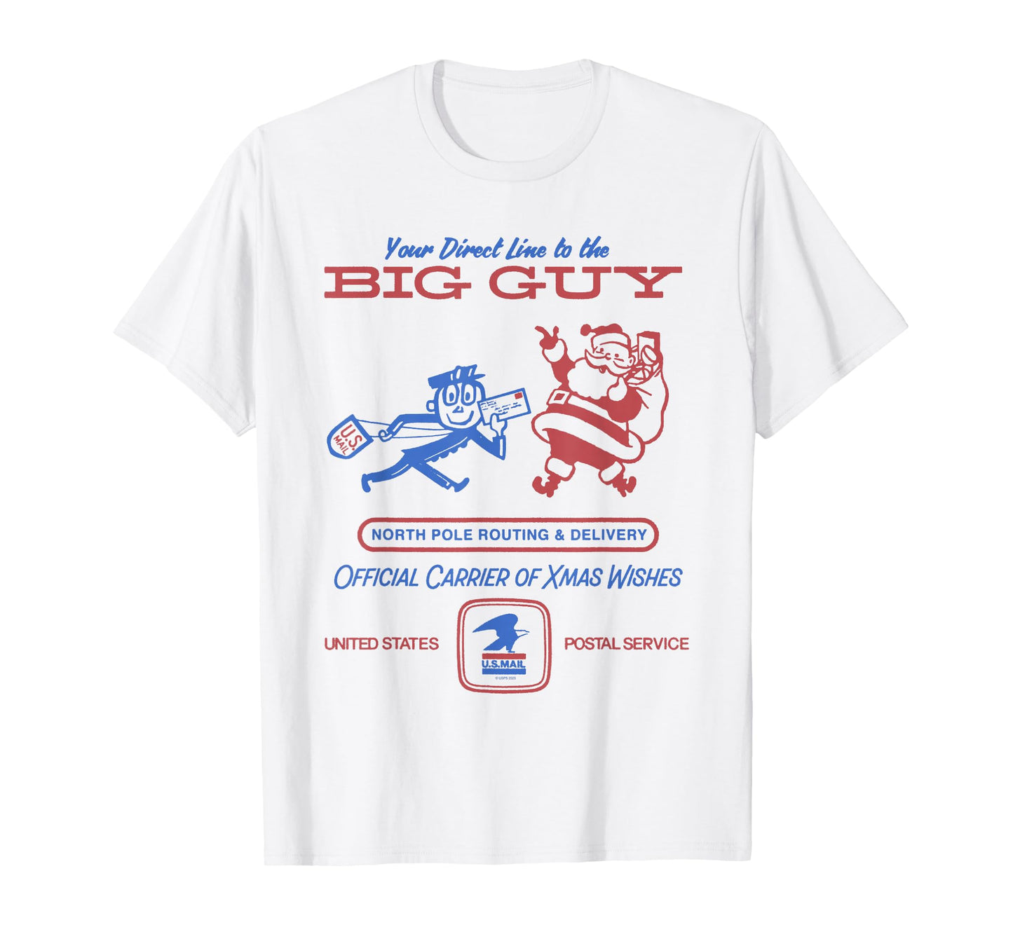 USPS Official Carrier of Xmas Wishes Christmas Delivery T-Shirt